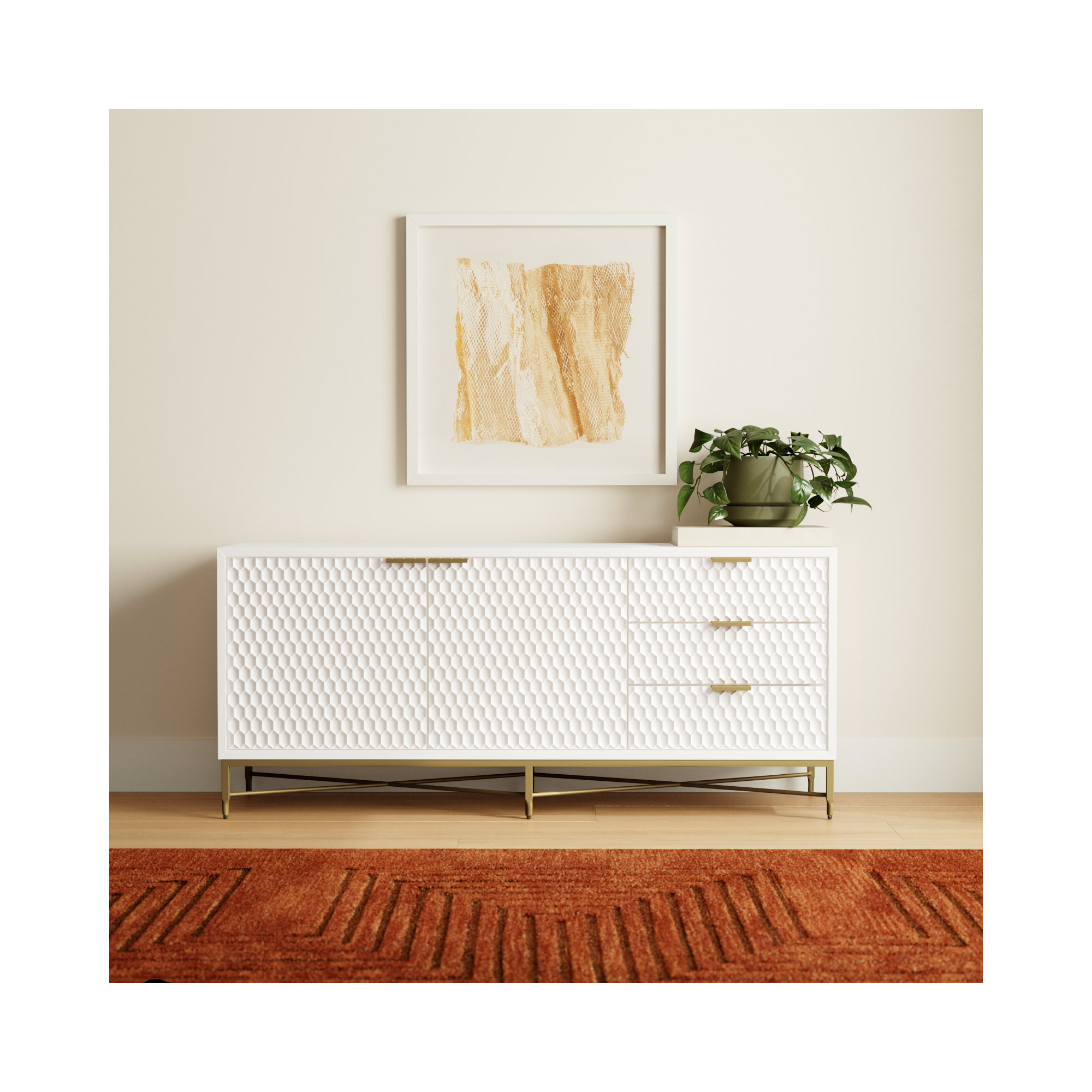 Capra 64" Media Console, White