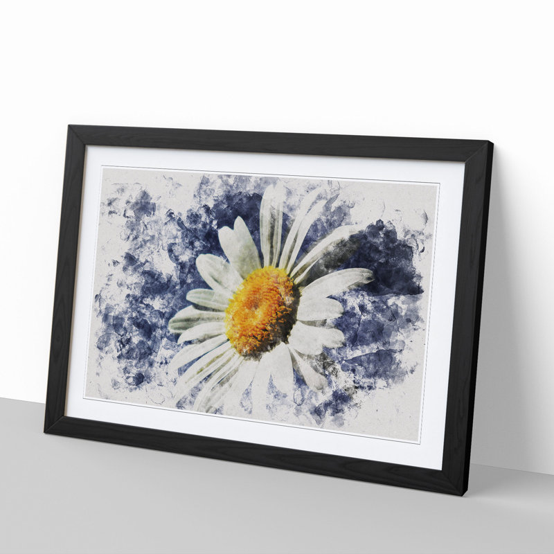 White Daisy Vol.5 - Picture Frame Graphic Art, 48cm H x 65cm W x 2cm D, Black Framed