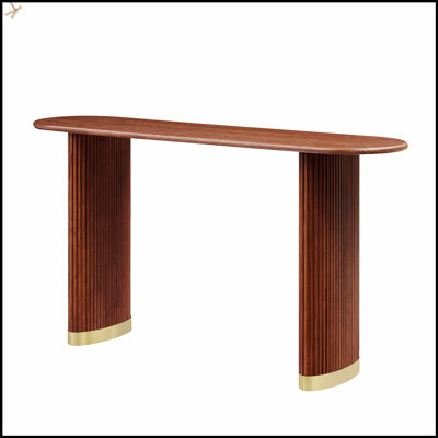 Modern 59.1 Inch Entryway Table With Unique Stainless Steel Legs, Narrow Console For Living Room And Hallway