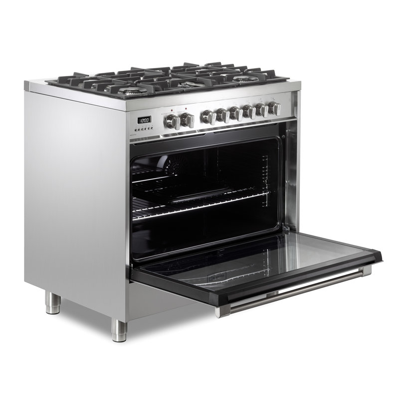 Verona Prima 36" 5 Burner Single Dual Fuel Range Stainless