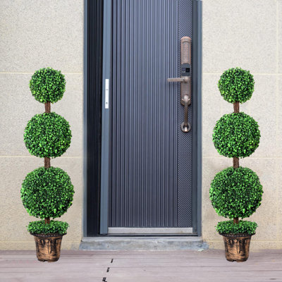 Topiaire 36 "en faux buis en pot