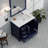Bath Vanity with Right Offset White Quartz Top and Faucet Set-784398003