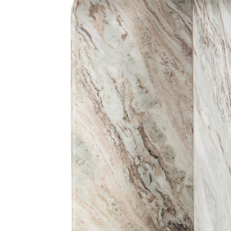 Reilly Marble End Table, Rusty Gray