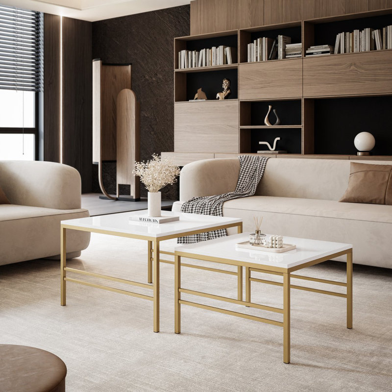 FORMA 2-in-1 Coffee Table Set, Gold