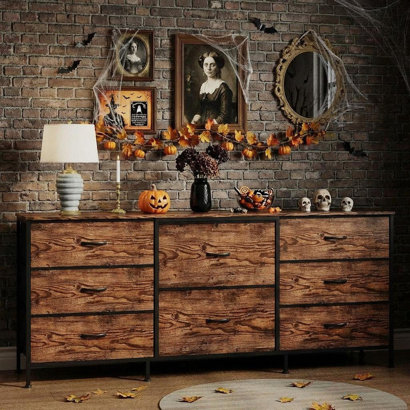 160cm W 8 - Drawer Chest of Drawers, Brown
