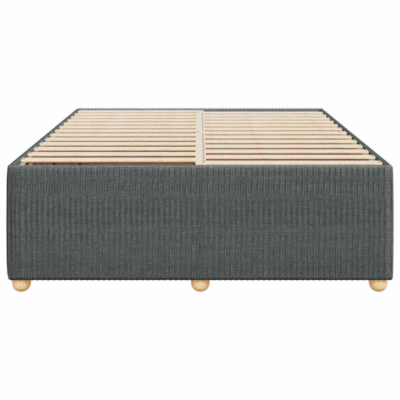 Latitude Run® Bed Frame Without Mattress  Fabric, Queen, Dark Grey