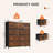  Tall Dresser for Bedroom Tall Fabric Dresser with Wooden Top - Tall Drawers, Sturdy Storage Tower for Bedroom, Closet, Nursery, Entryway, Kids Room-275192836