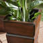 Norrell 3 Piece Lightweight Metal Indoor Planter Set with Tapered Base