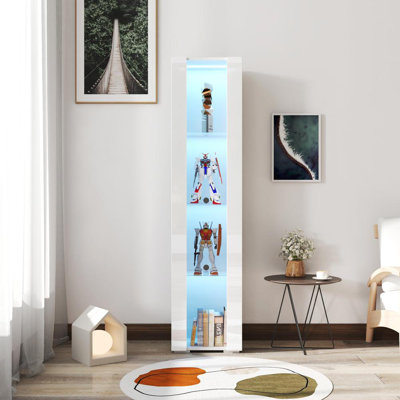 67.72"H Display Cabinet with Lights Storage Cabinet by Ebern Designs