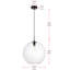 Luminaire suspendu sphérique réglable 1 lumière Rincon avec verre soufflé à la main -761915988