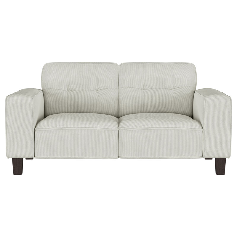 Causeuse capitonnée Klarita, Beige