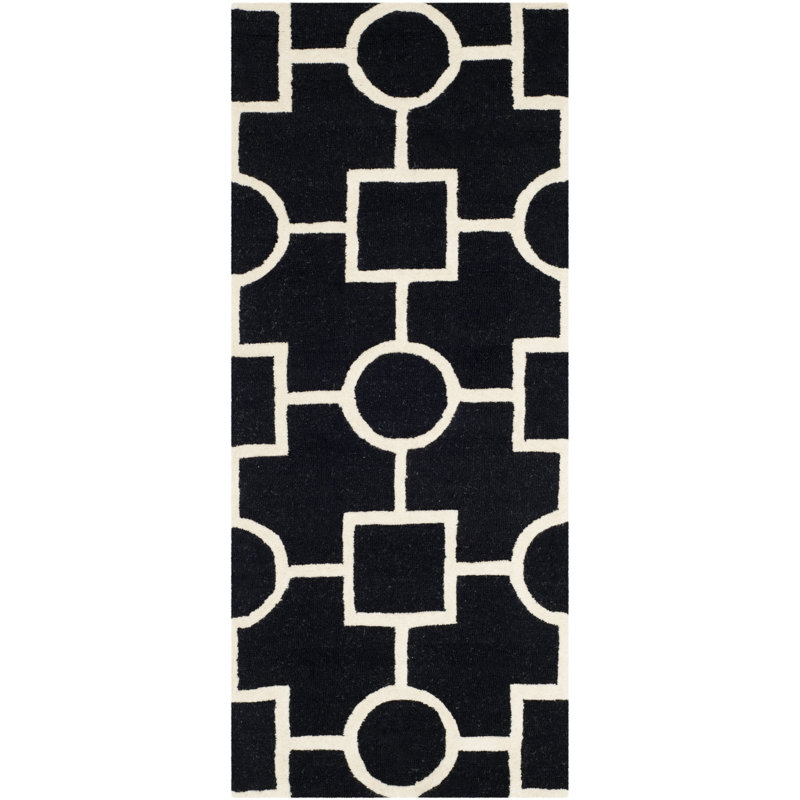 Sanyla Hand Tufted Wool Geometric Rug, Rectangle 2'6" x 4'