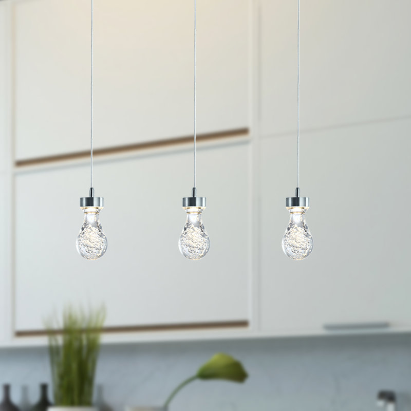 Atoka 3 - Light Kitchen Island Pendant, Nickel