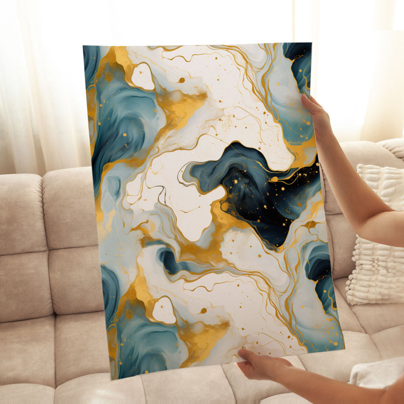 «Abstract Brush Strokes», reproduction d'art moderne sans cadre, H 7 po x l 5 po