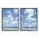 «Bright Cloudy Sky Lake Water Landscape Summer Day», ensemble de 2 impressions