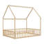Lit de maison avec structure de toit, lit en bois de pin avec garde-corps-2066320575-2066320571