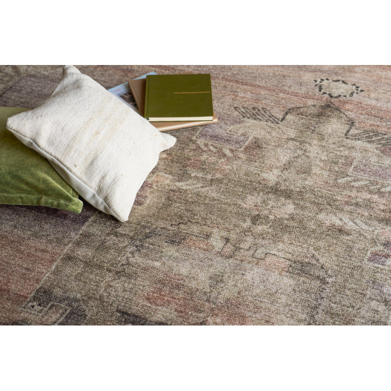 Estate handloomed PET Beige/Purple Area Rug, 10'X14'
