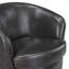 Chaise d'appoint, fauteuil de fonction pivotant pour meubles de salon, revêtement en cuir fleur gris, revêtement en bois massif, tonneau, idéal pour les patios extérieurs