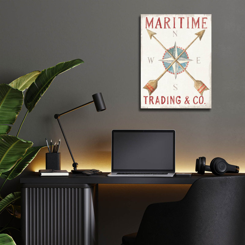 «Floursack Nautical 6 Red» par Danhui Nai, art mural en verre acrylique, H 16 po x l 12 po x P 0,13 po