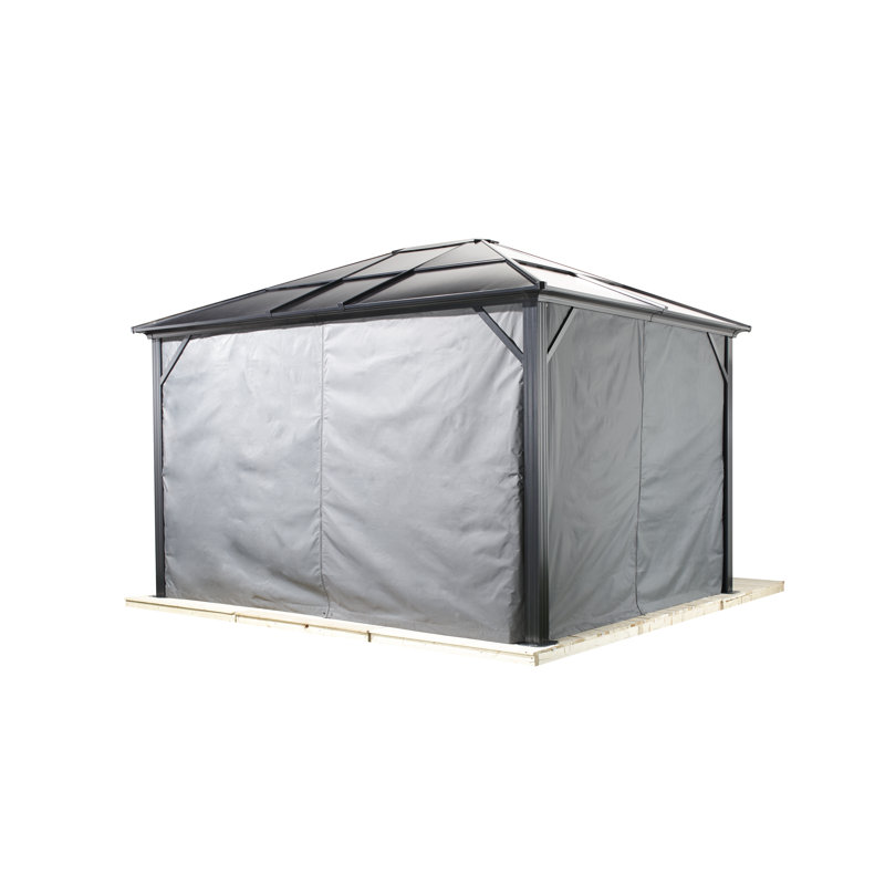 Rideaux gris Sojag pour pavillon de jardin Meridien, filé, H 108 po x l 168 po x P 120 po