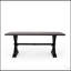 Table de salle à manger antique noire matte avec cadre en aluminium durable et finition résistante aux intempéries pour une utilisation toute l'année