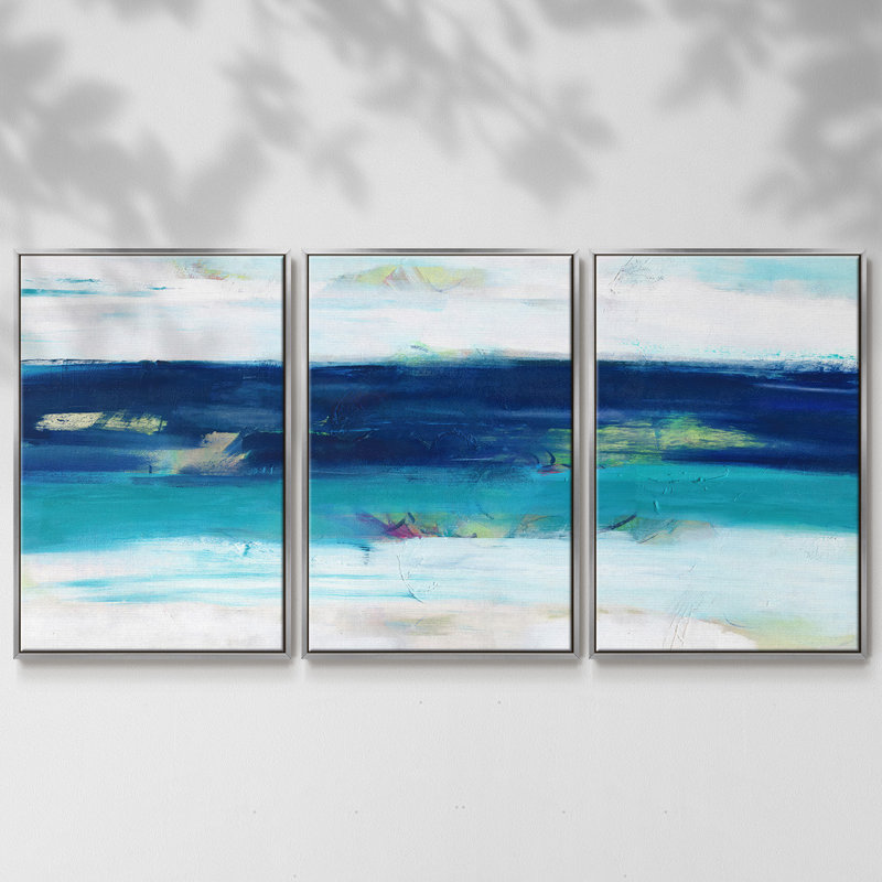 Above Us Only Sky - Multi Piece Framed Canvas, H 40 po x l 78 po x P 2 po, Argent