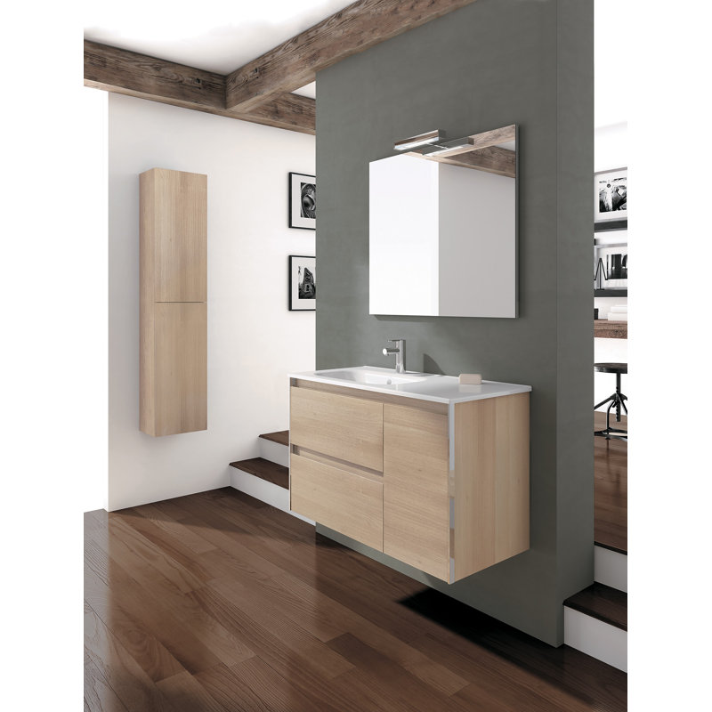 Ensemble de meuble-lavabo simple 32 po Finzel, Chêne nordique