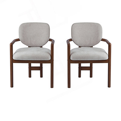 Ensemble de 2 chaises de salle à manger avec accoudoirs rembourrés