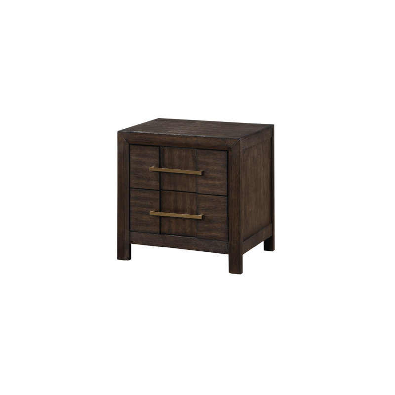 La table de chevet moderne 2 en noyer ajoute une touche d'élégance à la table de chevet de la chambre à coucher