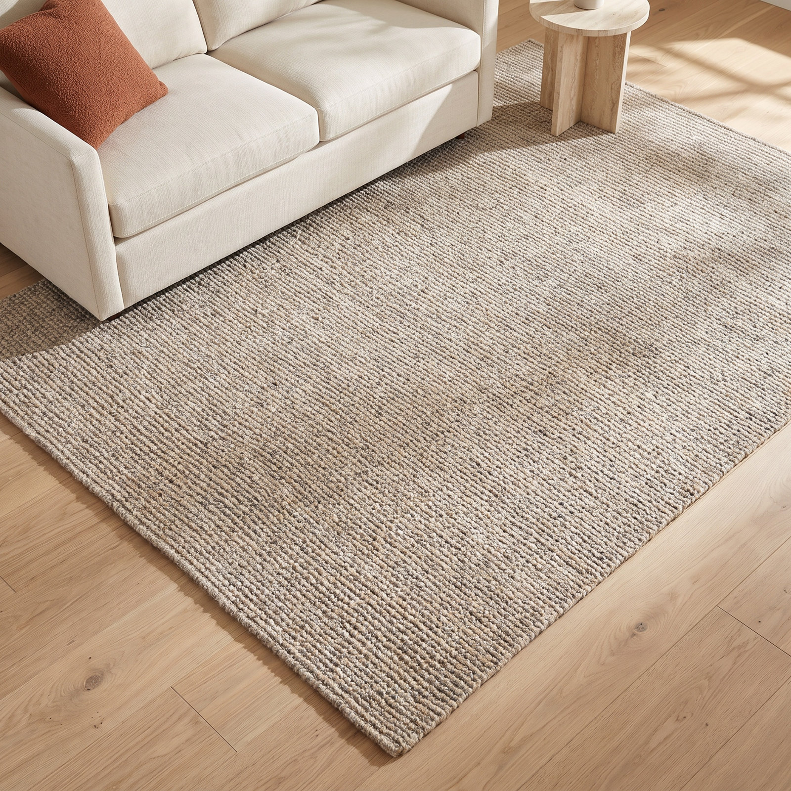 Rolando Gray Hand-Woven Jute Wool Rug, Rectangle 10' x 14'