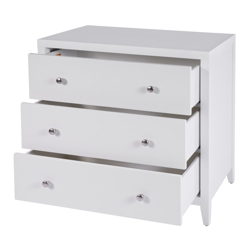 Commode rectangulaire 3 tiroirs Pettitt, Blanc
