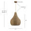 AlmedaCheatham Natural Seagrass Teardrop Rustic Pendant Light