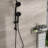 4.7" Rain Showerhead And 8 Handheld Shower, Matte Black, Slide Bar Included Adjustable Unit-120951971
