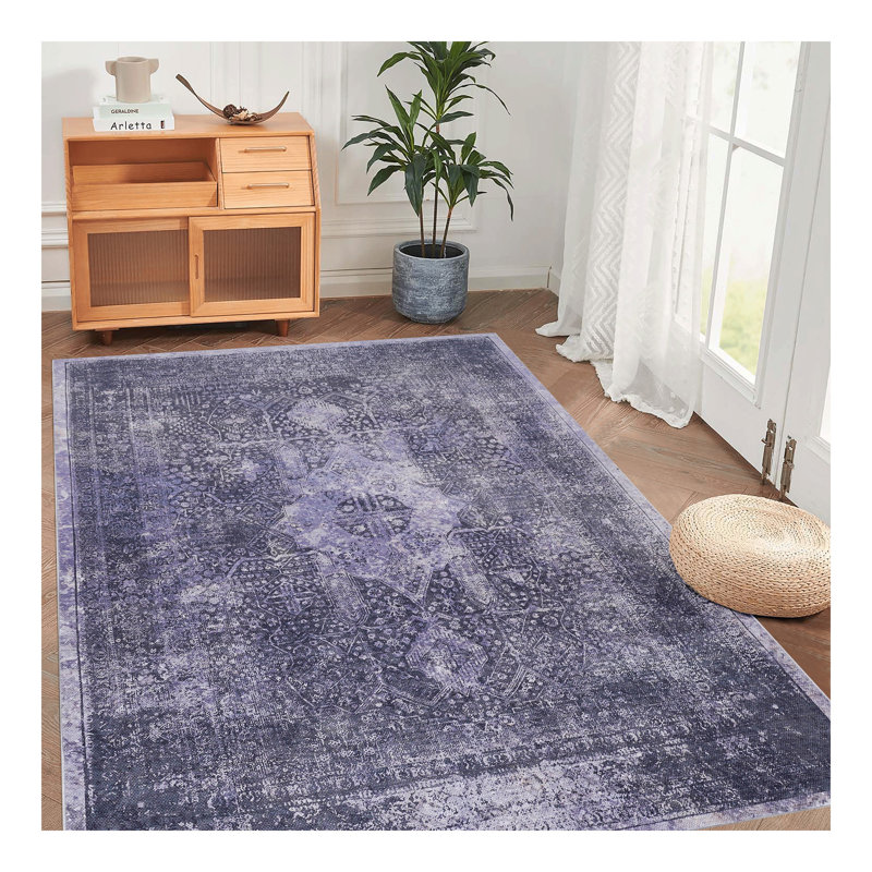 Tapis lavable, à poils courts, antidérapant, antidérapant, pliable, adapté aux enfants et aux animaux de compagnie - tapis pour le salon, la chambre à coucher et la cuisine (anthracite)