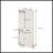 71" Kitchen Pantry Storage Cabinet