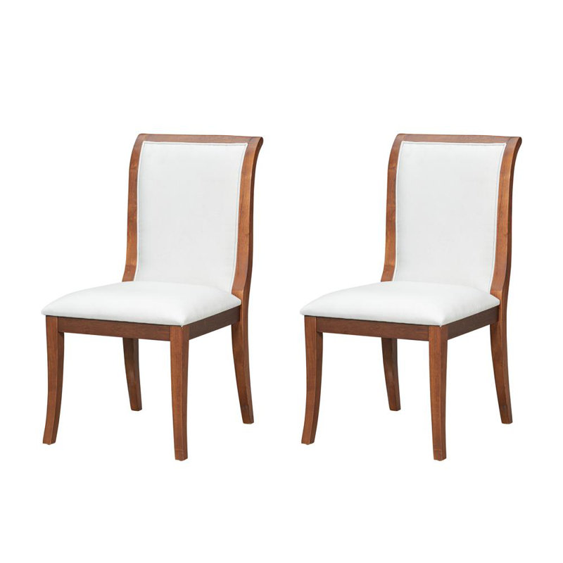 Elegant Curved Walnut Chairs