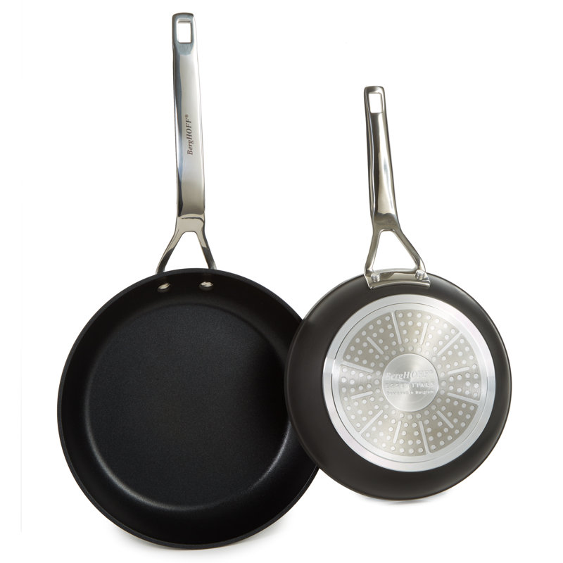 Ensemble de poêles à frire anodisées 2 pièces BergHOFF Essentials, noir