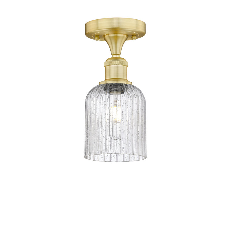 Edison - Adriena - Plafonnier semi-encastré 5 "1 lumière, Or satiné, Grainé