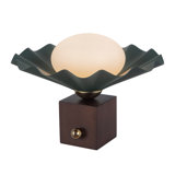 Furrow 9-in Red Table Lamp