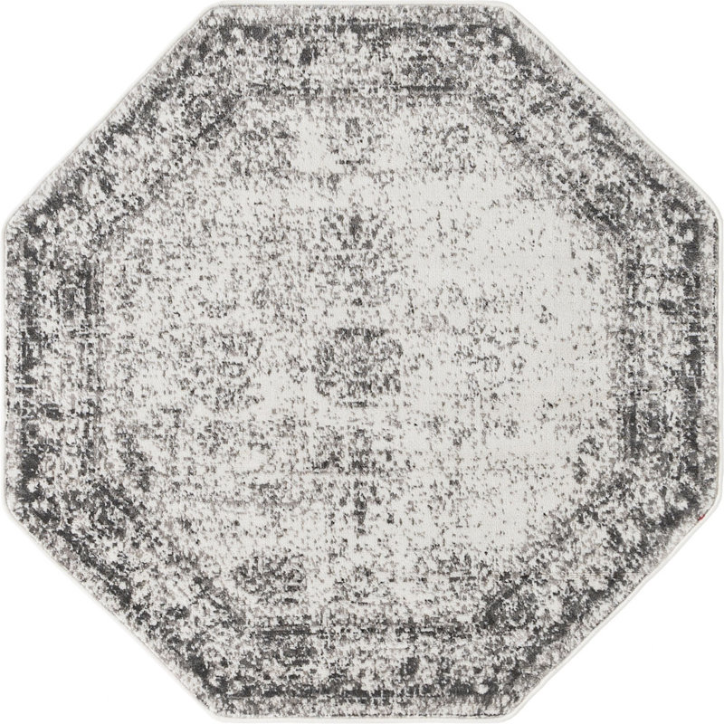 Pokorny Abstract Indoor Rug, Octagon 4' x 4'