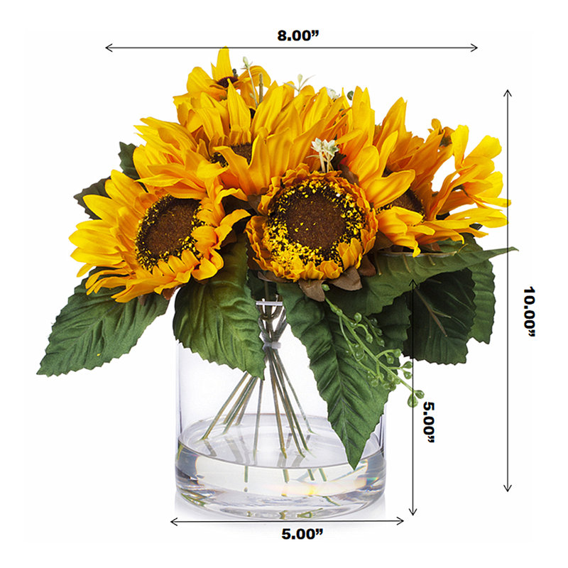 Centre de table tournesol dans un vase