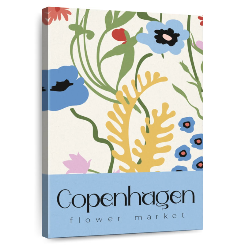 Harnek Copenhagen City Flower Market Poster, 45" H x 30" W