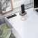 Bellevue Metal Base Writing Desk with Power Outlet