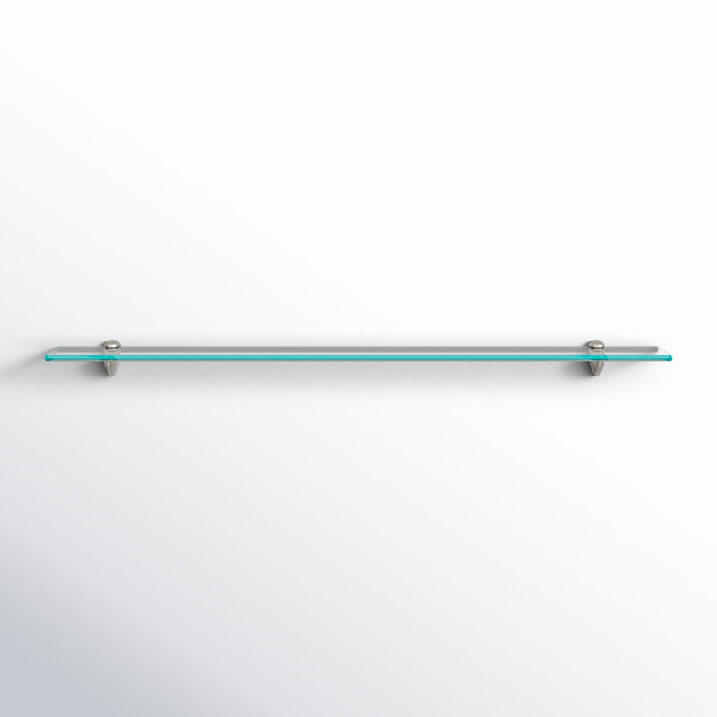 Earlham Glass Bracket Shelf, 2.26" H x 48" W x 6" D