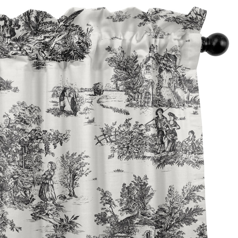Toile Jardin Du Jouy, Ébène, L 50 po x L 132 po