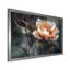 «Peach Flower» sur fond gris foncé - Impression sur toile encadrée de coquelicots-97044926-97044930