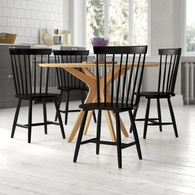 Coolidge 45.5cm H Slat Back Side Chair, Black, 4
