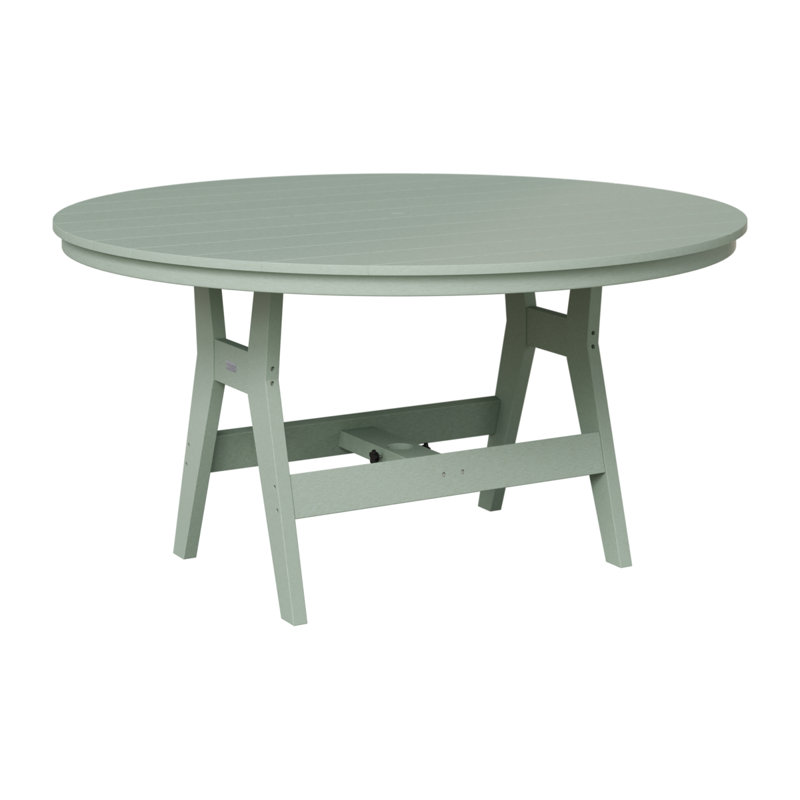Harbor Outdoor 38″ Round Counter Height Table, 35.5" H x 48" W x 48" D, Seafoam/White