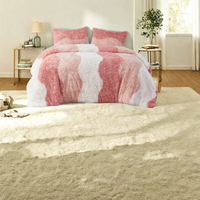 Ensemble de literie en fausse fourrure à poils longs Premium Premium
