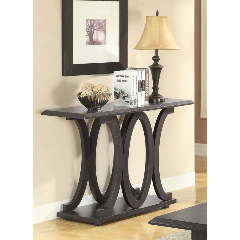 Cappuccino Engineered Wood Entryway Console Table
